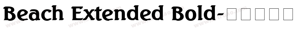 Beach Extended Bold字体转换